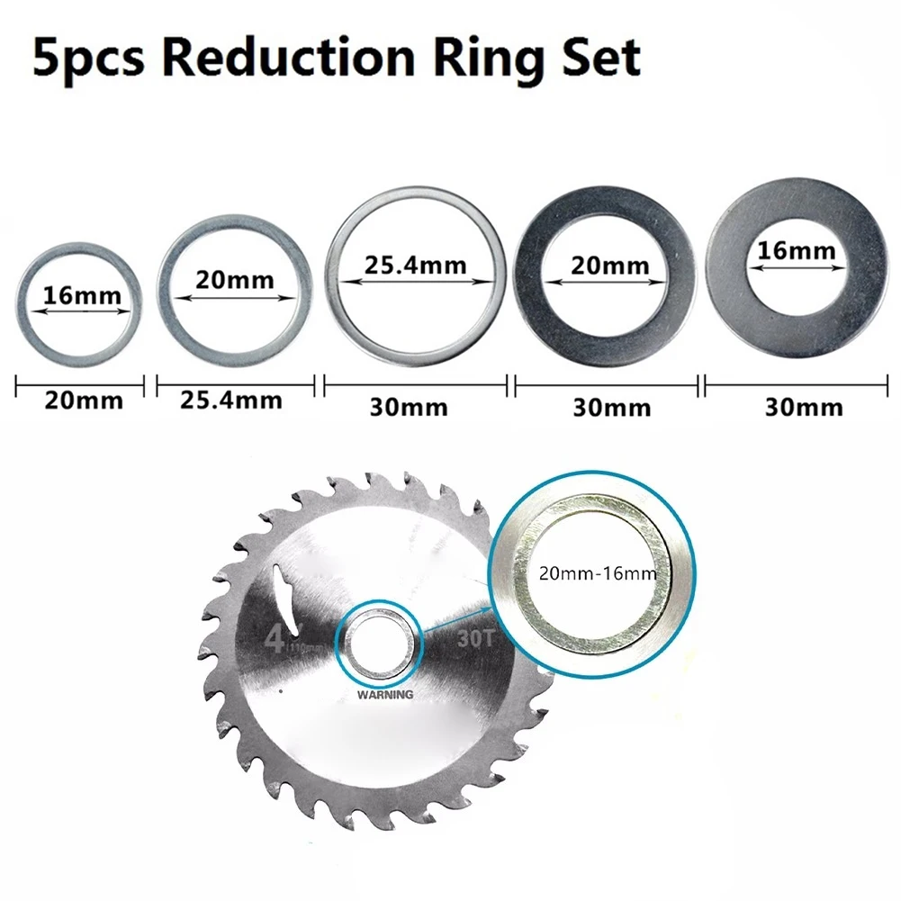 

Conversion Ring Circular Saw Diameter Different Anglem Internal&External Metal Size 20&16mm 20&30 5pcs Blade Bush For Grinder