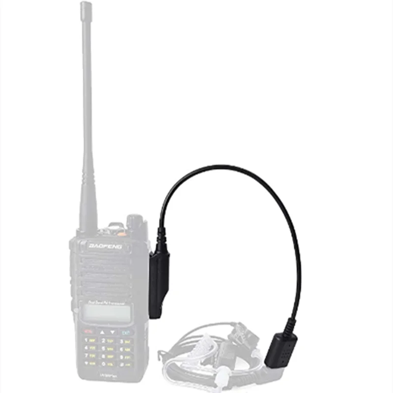 RISENKE-Walkie Talkie Audio Cable Adapter,Compatible for Baofeng BF-9700,UV-9R + Plug to UV-5R Hytera,Kenwood,2-Pin Headset Port