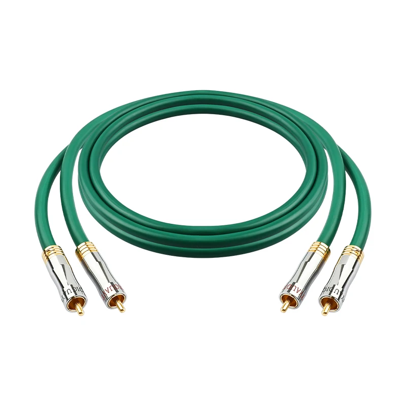 Premium Silver-Plated High-Fidelity 2RCA Audio Interconnect Cable