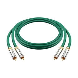 Premium Silver - Plated High - Fidelity RCA Audio Cable Pair - 5m (One pair)