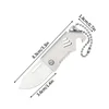 1PC Mini Folding Knife Steel Portable Camping Survival Knife Pocket Folding Knife Self-defense Keyknife Keychain Pendant 2