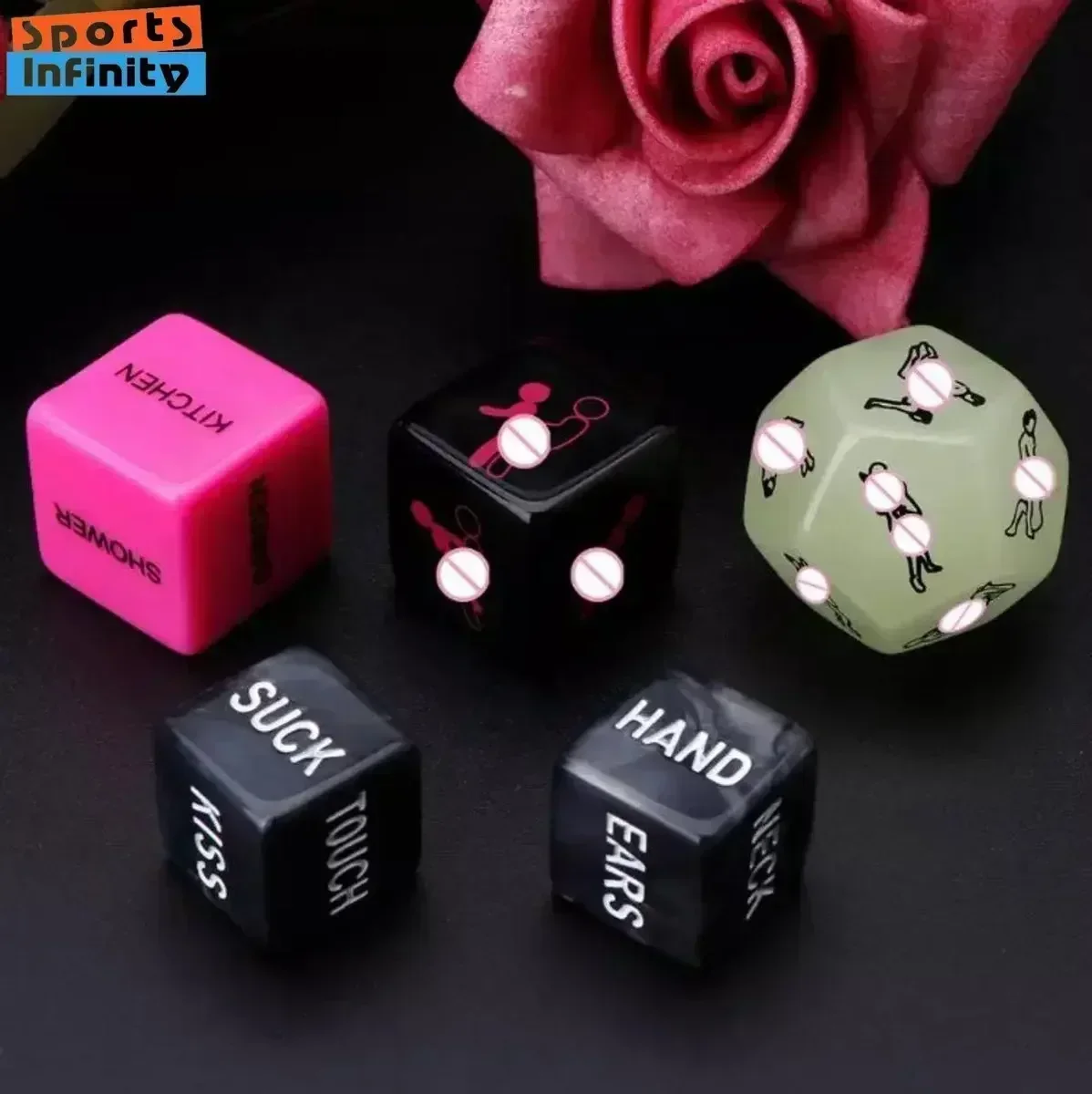 Acrylic Dice Game Dice Dice Set Colored Dice Set Date Night Dice Game Idea Romantic Couple Date Night Game Action Decision Games for Couple Sex Dices