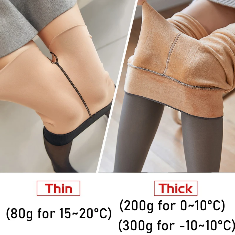 Thermal Stockings Woman Fleece Tights Polar Lining Stockings Warm