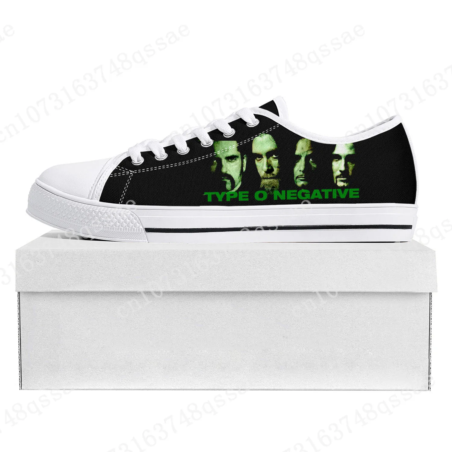 

Type O Negative Metal Rock Band Low Top High Quality Sneakers Mens Womens Teenager Canvas Sneaker Couple Shoes Custom Shoe White