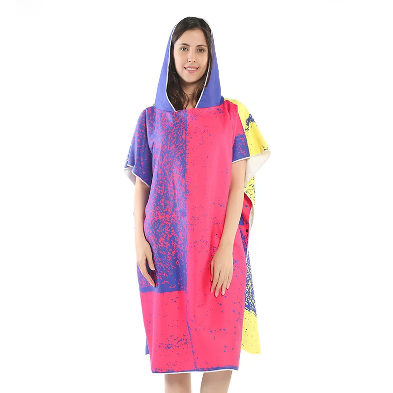 

Quick-Drying Cape Hooded Adult Bath Towel Quick-Drying Absorbent Beach Towel Double-Sided Velvet Wind-Speed Dry Bathrobe