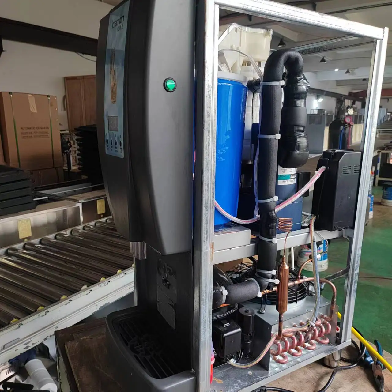 2024 Automatic Hot sale ice Water Dispenser with Ice Maker Water Dispenser Electric Stand Plastic factory 3