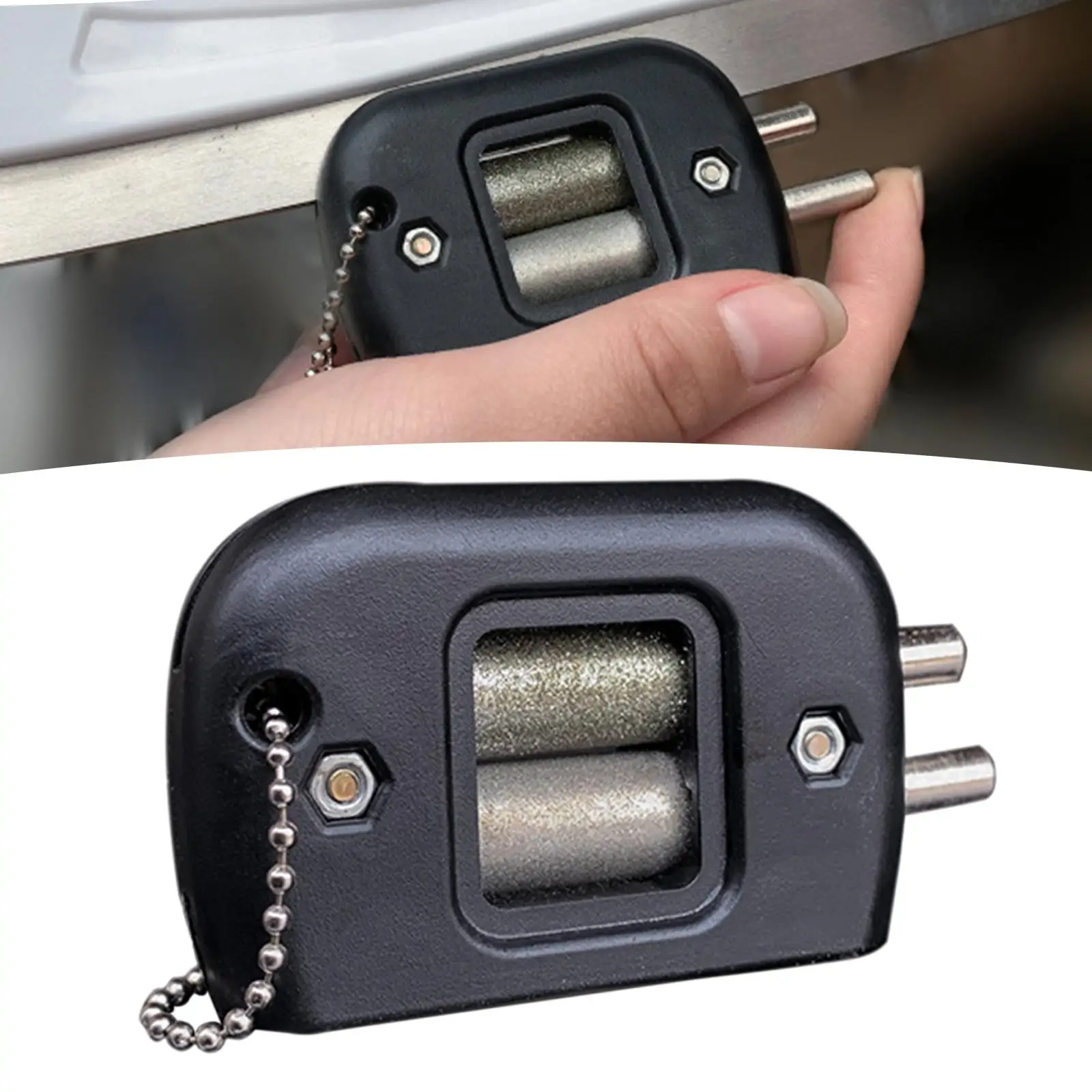 Handheld Ice Skate Blade Sharpener Sharpening Stone Tool Adjustable Portable Wear Resistance Hockey Figure Skating Grindstone inline skate accessories