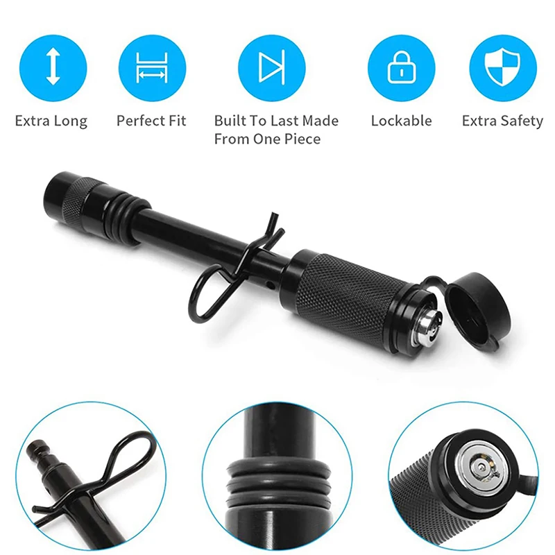 

Набор стопорных штифтов для сцепки прицепа, черная эспандер 5/8 дюйма, с защитой от погремушек, сверхдлинный стопорный Сцепной штифт для тяжелых условий эксплуатации