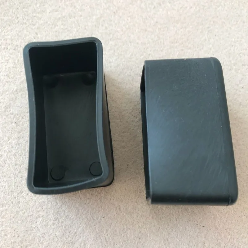Set of 4 Non-Slip Black Silicone Chair Leg Caps with Floor Protector Pads