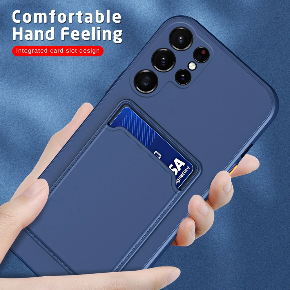 Candy TPU Soft Card Slot Halter Abdeckung für Samsung Galaxy S24 Kamera schützen Shell auf SamsungS24 S 24 Ultra Plus 5G Hülle_voghion.com