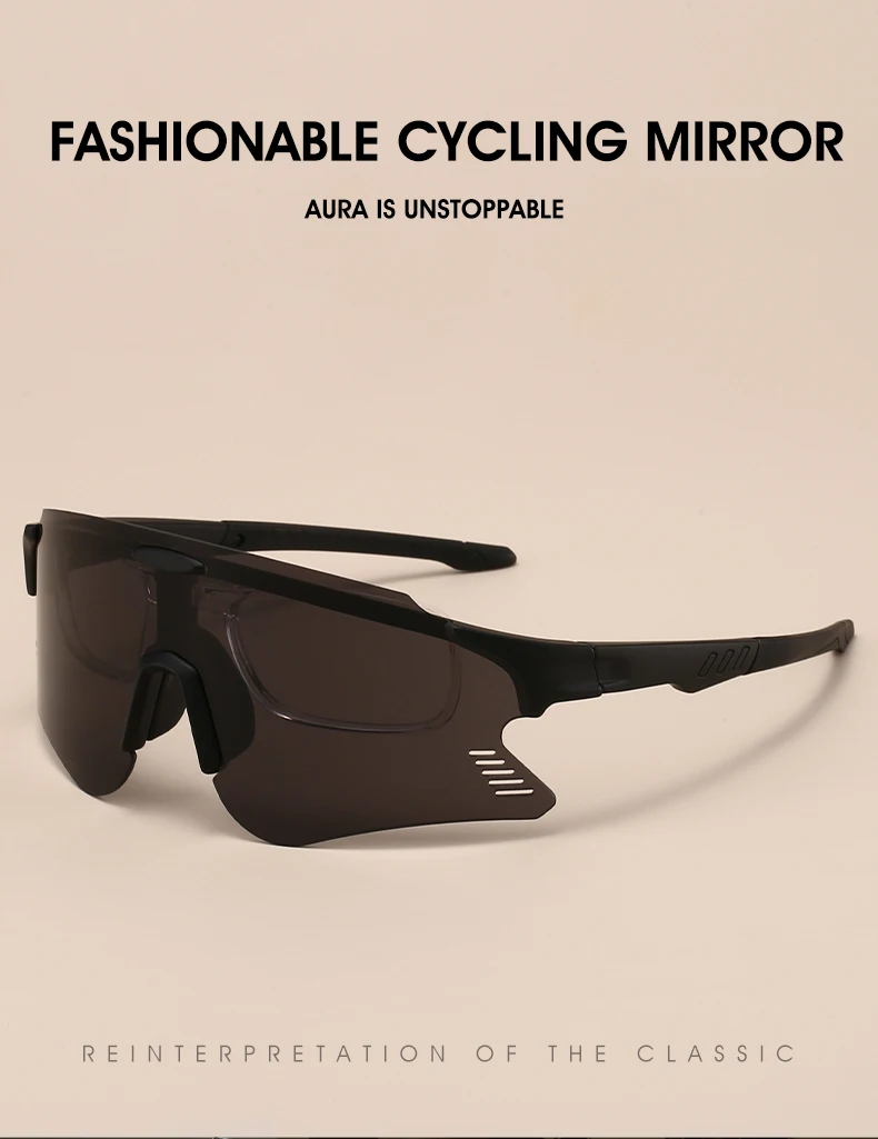 KAMMPT Übergroße Sportbrille für Herren, 2025, neuer Spiegel, Outdoor, Anti-UV-Radfahren, Sonnenbrille, Damen, trendige, winddichte Schutzbrille – Detail 3