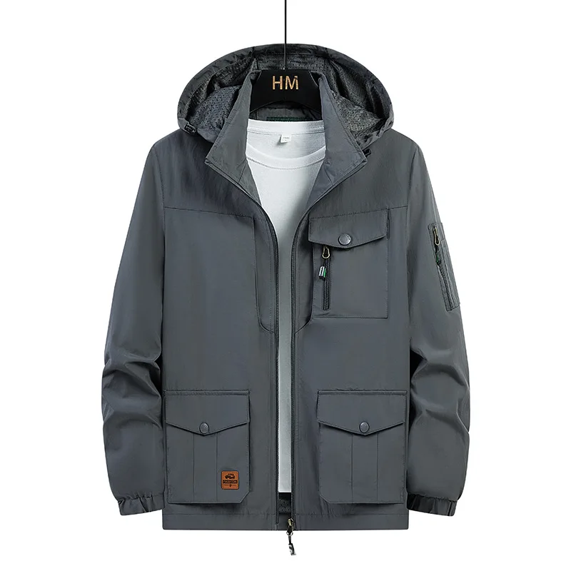 8XL Large Size Men's Spring Jacket All-Match Casual Couple's Tooling
