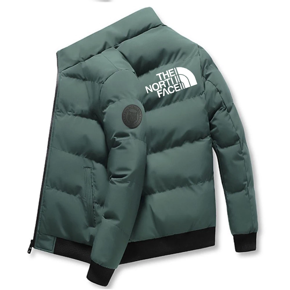Autumn and winter season thick cotton jacket with lining short jacket with lining cotton men's collarless casual