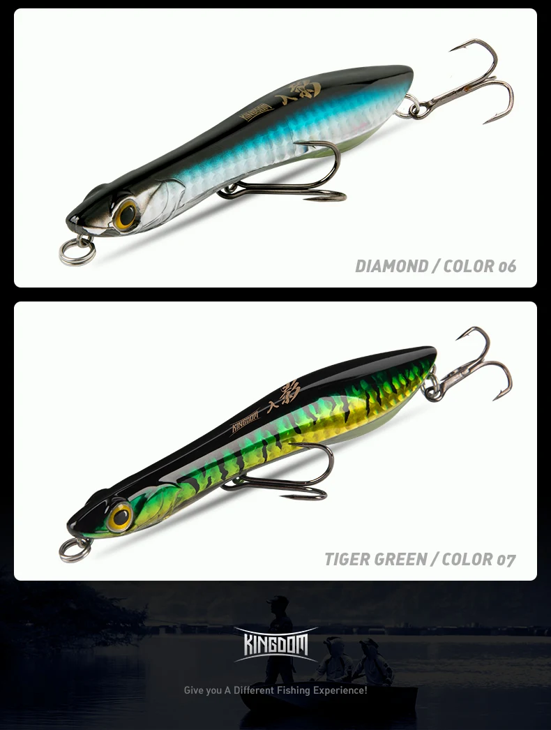 Kingdom Surf-Dogger Angelköder, 95 mm, 110 mm, schwimmende und sinkende Hartköder, lange Wurf, gute Aktion, Bleistiftköder, Popper-Wobbler – Detail 17