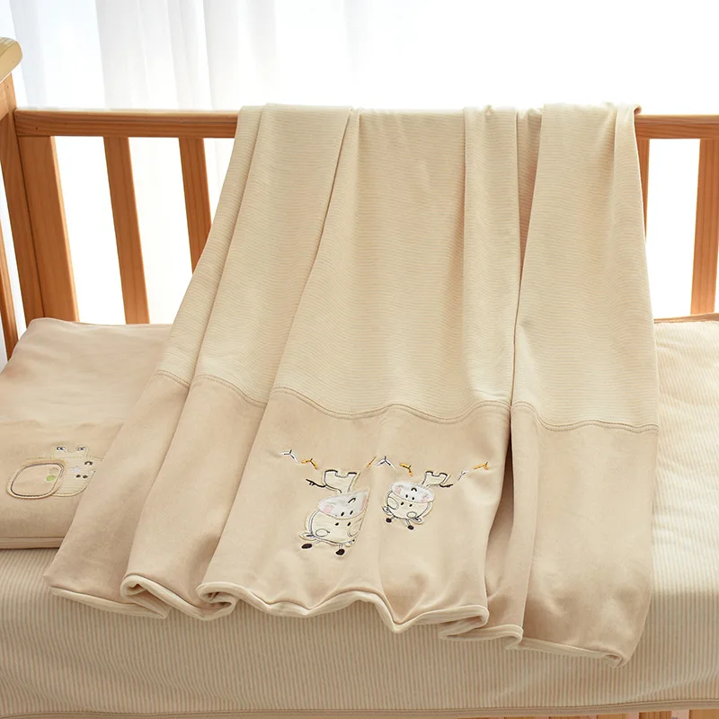 Newborn Baby Quilt Cover Cotton Soft Skin-friendly Breathable Baby Sleep Cartoon Printing Quilt Protector Kid Washable Bedding