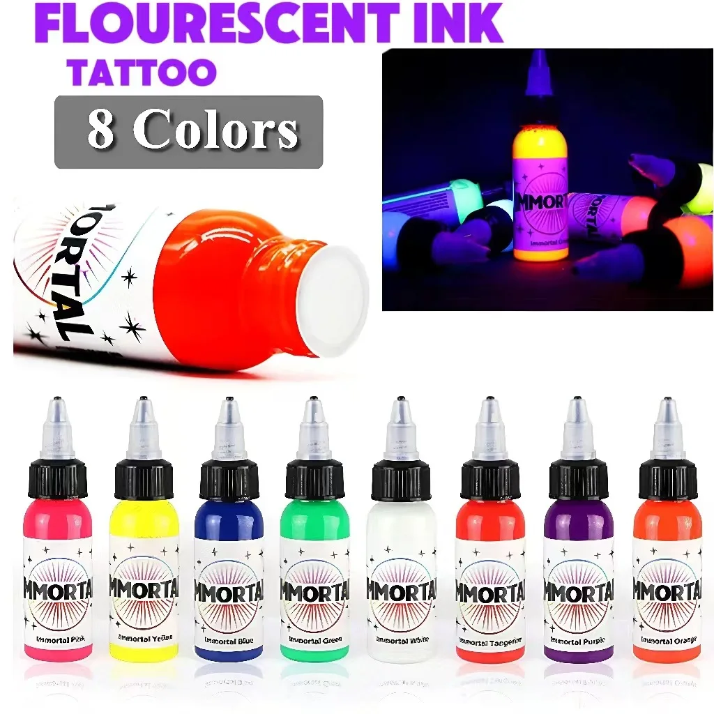 

Флуоресцентные чернила для татуировок, профессиональные чернила для татуировок, 15 мл, пигмент для перманентного макияжа, безопасные для покраски тела, аксессуары для татуировок