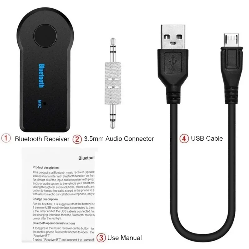 2 in 1 Wireless Bluetooth 5.0 Receiver Transmitter Adapter 3.5mm Jack For Car Music Audio Aux A2dp Headphone Reciever Handsfree bluetooth adapter bluetooth audio receiver bluetooth transceiver adapter audio adapter bluetooth aux adaptor