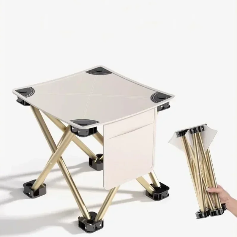 Retractable Stool Outdoor Portable Folding Camping Collapsible Foot Stool Hiking Beach Travel Picnic Fishing Seat