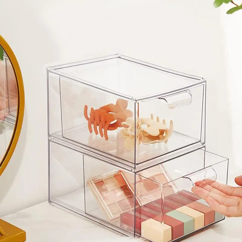 

Stackable Organizer Drawers Desk Cosmetic Stationery Organizers Accessories Bathroom Makeup Organizers Storage Kitchen Storage
