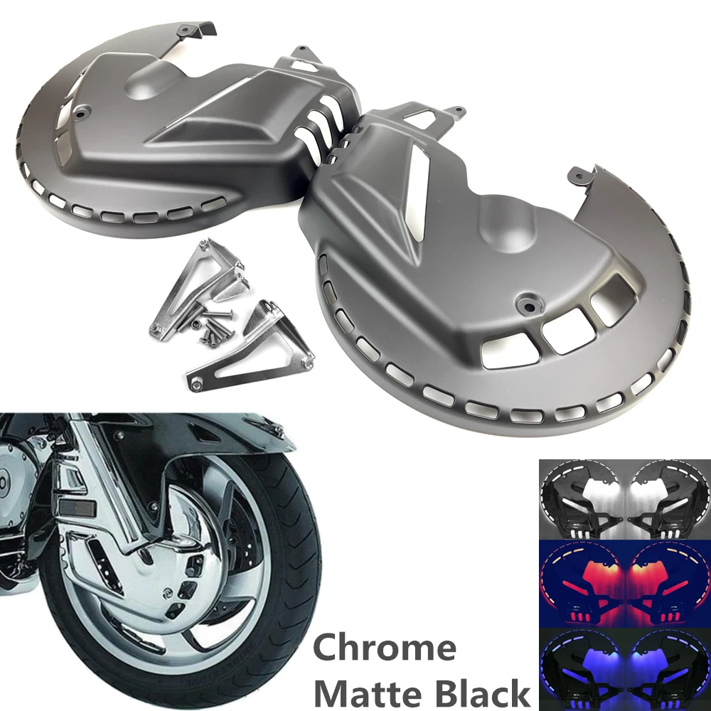 ForHondaGoldwingGL1800ChromeMatteBlackBrakeDiscRotorCovers