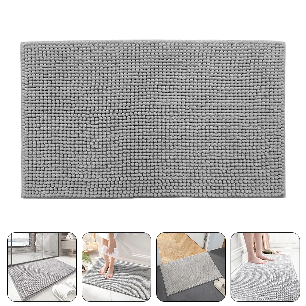 

Short-haired Chenille Bath Rugs for Bathroom Mat Mats Water Absorbent Area Floor Shower Decorative Bathmat