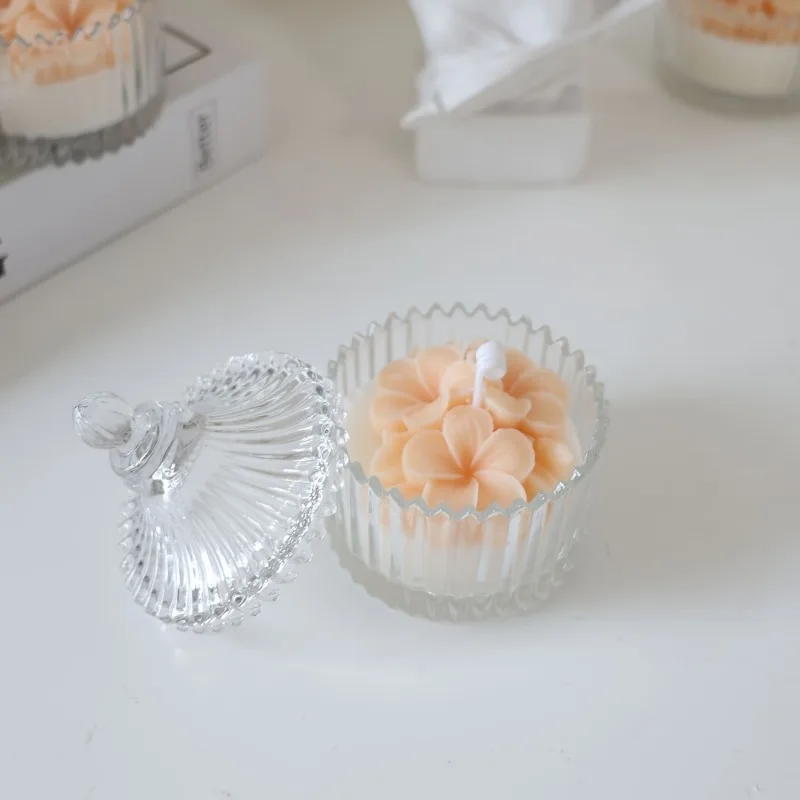 1PC Silicone Egg Blossom Candle Mold for DIY Handmade Soy Wax Candles, Round Wedding Themed Craft Mold for Gypsum Casting