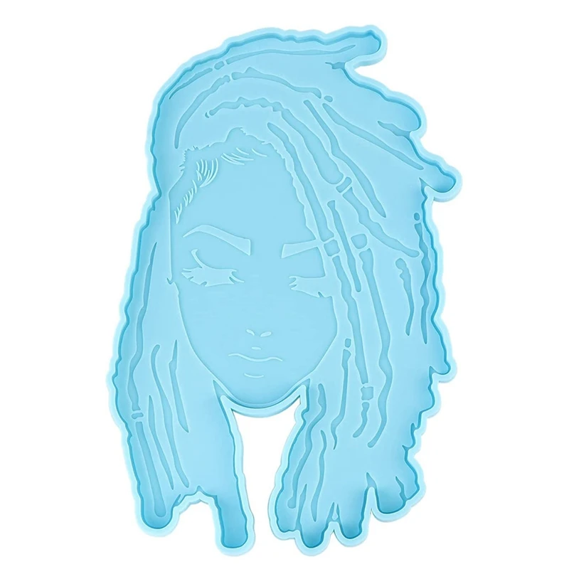 

Dread Girl Resin Coaster Mold, Female Head Type Cup Mat Molds For Resin Casting, Silicone Molds For Making Coaster Craft