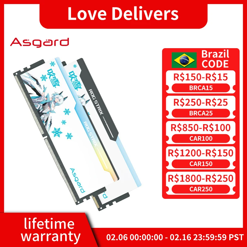 Asgard Ddr5 Memoria Ram 32Gb 16 Gbx2 6000Mhz Ddr5 Rgb Memory Strip Rog Strix Desktop Memory Strip Hynix A-Die Particelle Cl38