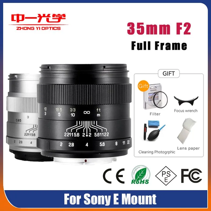 Zhongyi 85Mm F2.0 Obiettivo Full Frame Per Fotocamera Sony E Mount A7R A7S A7S A7Ii A7Rii A7Rill A7Ill A7Rev A9Ii Ritratto Grande Apertura