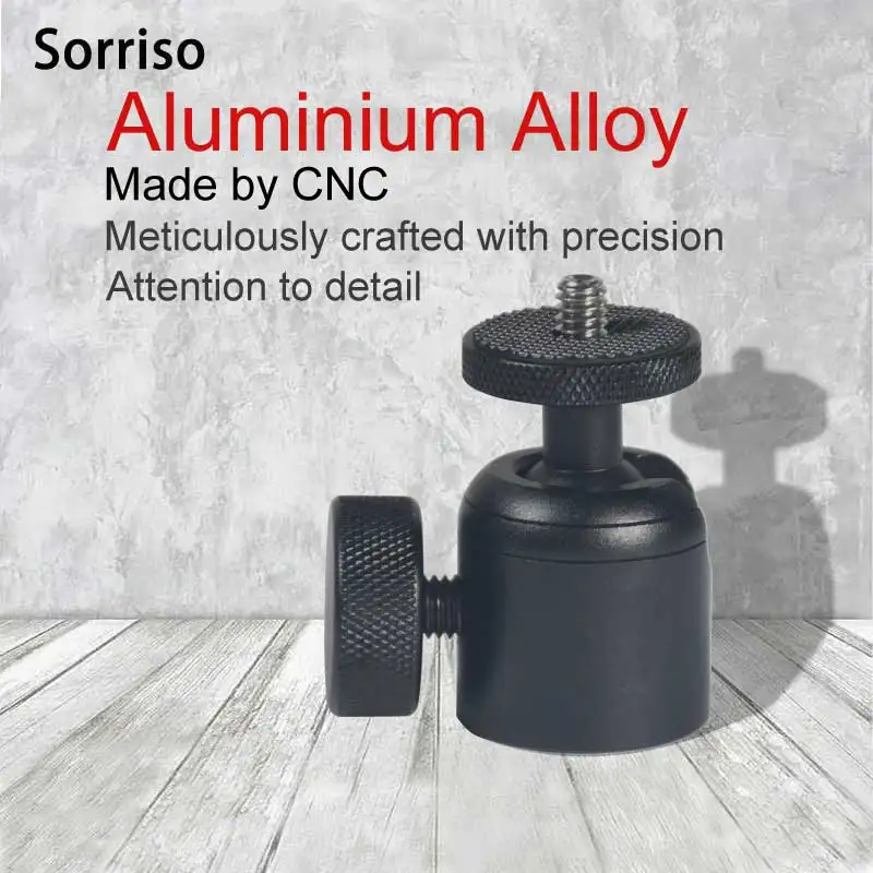 Metal Tripod Ballheads Mount Adapter Camera Photo 1/4 Mini Tripe Rotating Swivel Head For Phone Flash Holder Stand Accessories tripod ball head