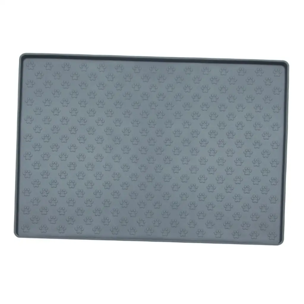 Silicone Dog Cat Pet Food Mats Tray Placemat Waterproof Dog Claw Pattern