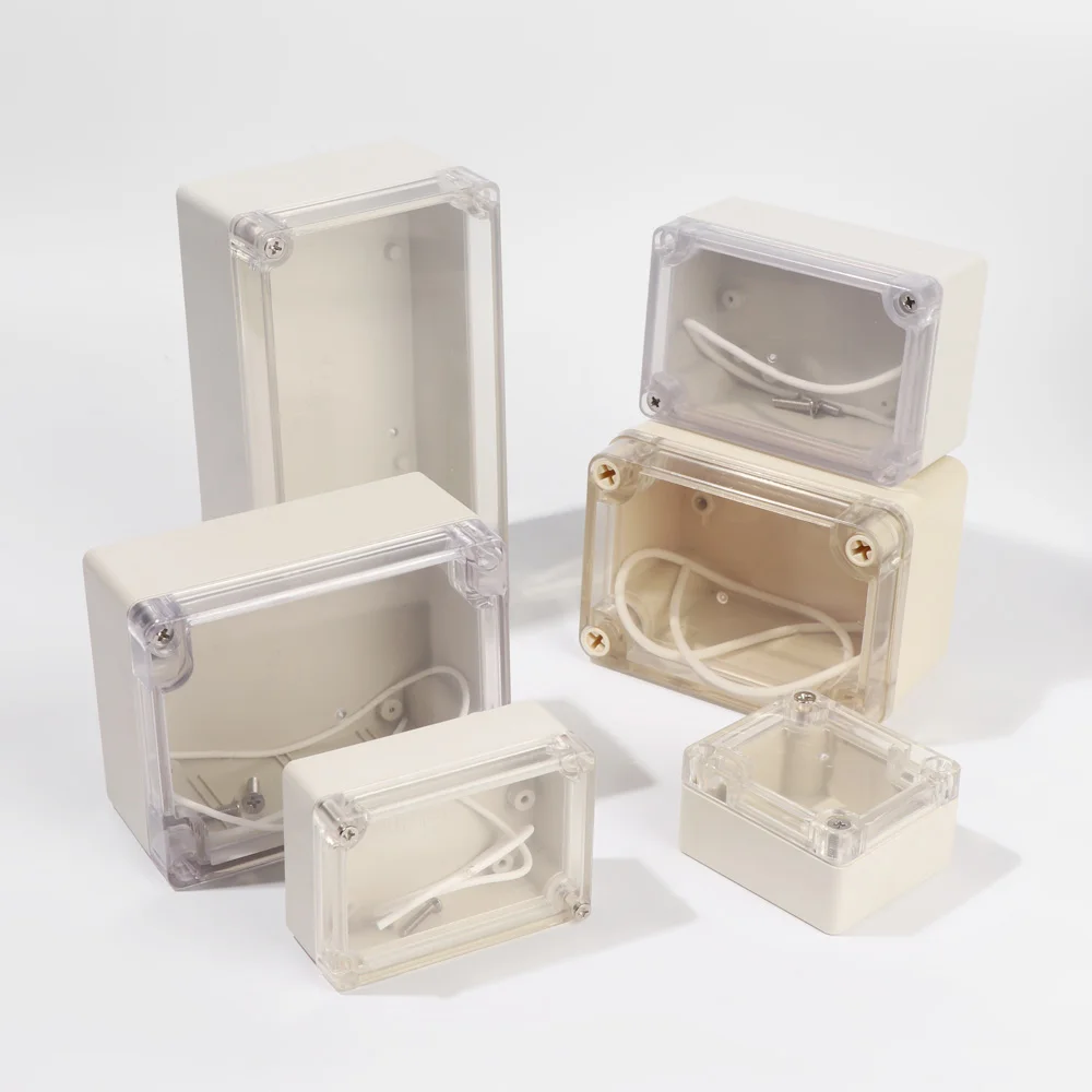 Plastic Junction Box Instrument Housing Case Waterproof Electrical Project Boxes Transparent Cover High Quality Tool Accessories