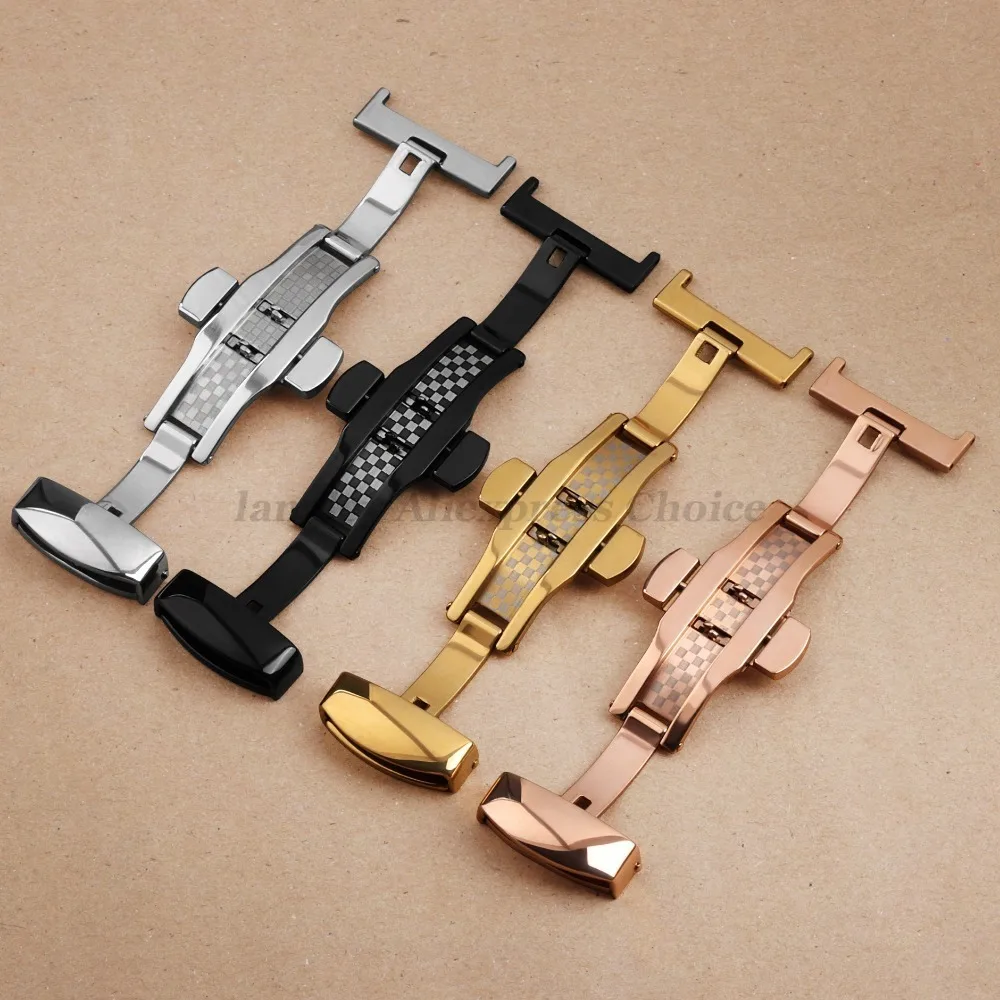 Stainless Steel Butterfly Deployment Buckle with Tool - Adjustable Watch Band Clasp Replacement