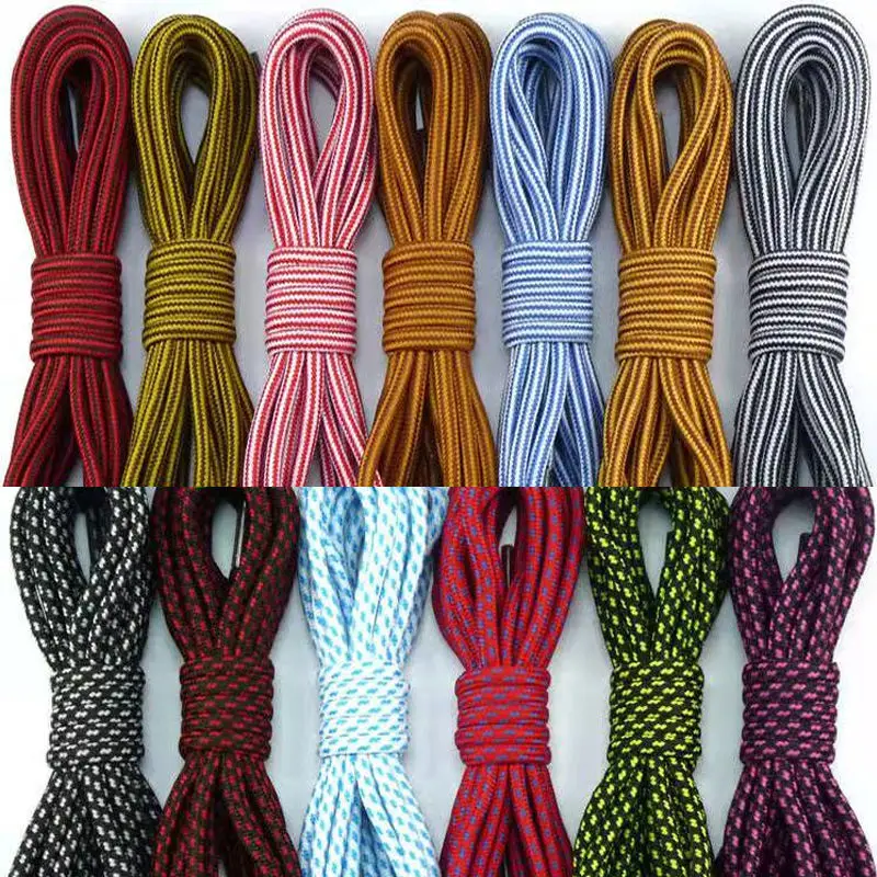 

Polyester Lace round Thick0.5cm Leather Shoe Lace Hiking Shoes with Transport Shoelaces High Top Martin Shoelaces Color Matching