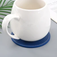 1pc PU Leather Coaster Non-slip Heat Insulation Coffee Mug Cup Mat Tableware Insulation Mat Bowl Placemat Home Table Decor 6
