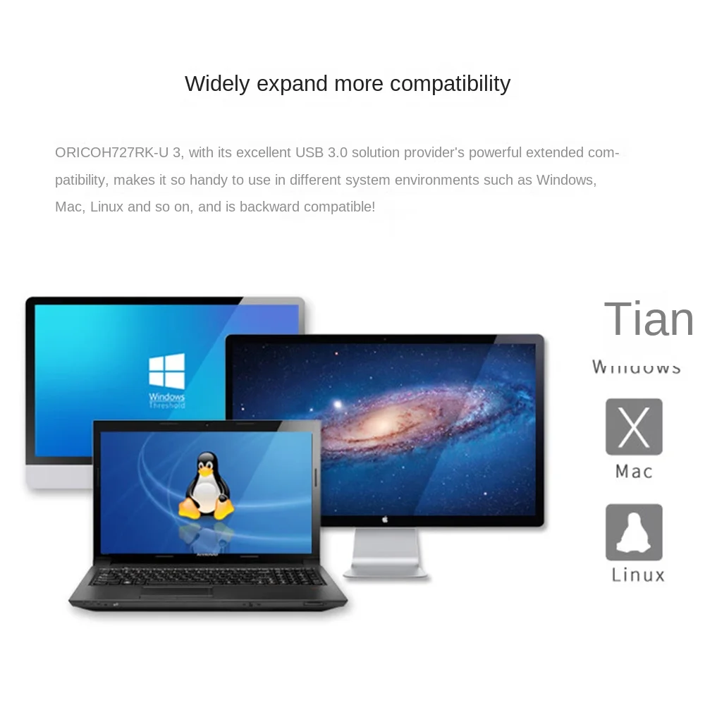 ORICO USB 허브 멀티 3.0 분배기, 7 포트 USB 3.0 허브, 5Gbps 고속 OTG 어댑터, PC, 컴퓨터 액세서리, 맥북 프로용