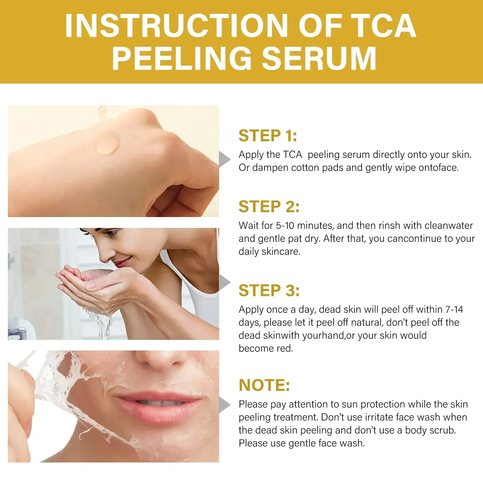 Acid Peeling Serum Chemical Exfoliant Peel for remove Face Dark Skin Spots Whiten Lighten Melanin Peeling Solution Skin P bleaching skin care set