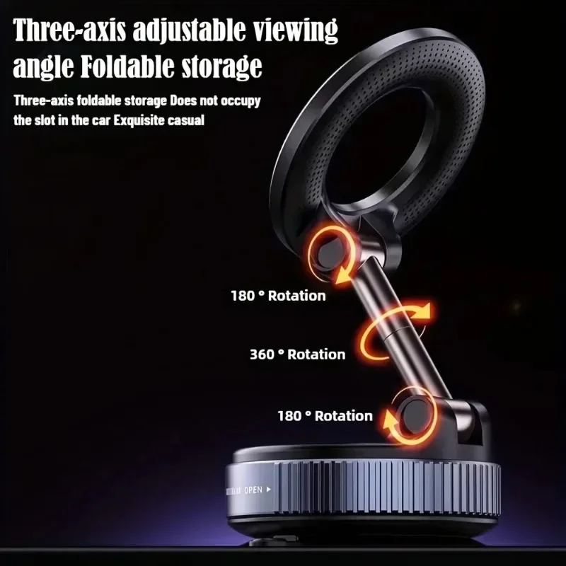 Foldable Vacuum Magnetic Phone Holder for Gym Bathroom
