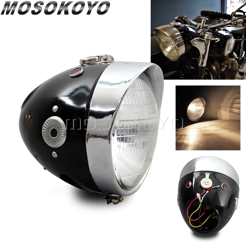 

Motorcycle Headlight 7 inch Retro Head Lamp For Zundapp DB BMW KS750 R12 R75 R51 R61 BW40 Dnepr CJK750 R1 R71 M72 750 Ural K750