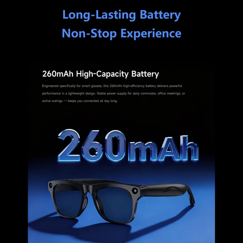 Lenovo AI Smart Glasses Translation 8MP HD Camera 4K Shooting Image Conversation Recording Listening To Music Smart Glasses 2026