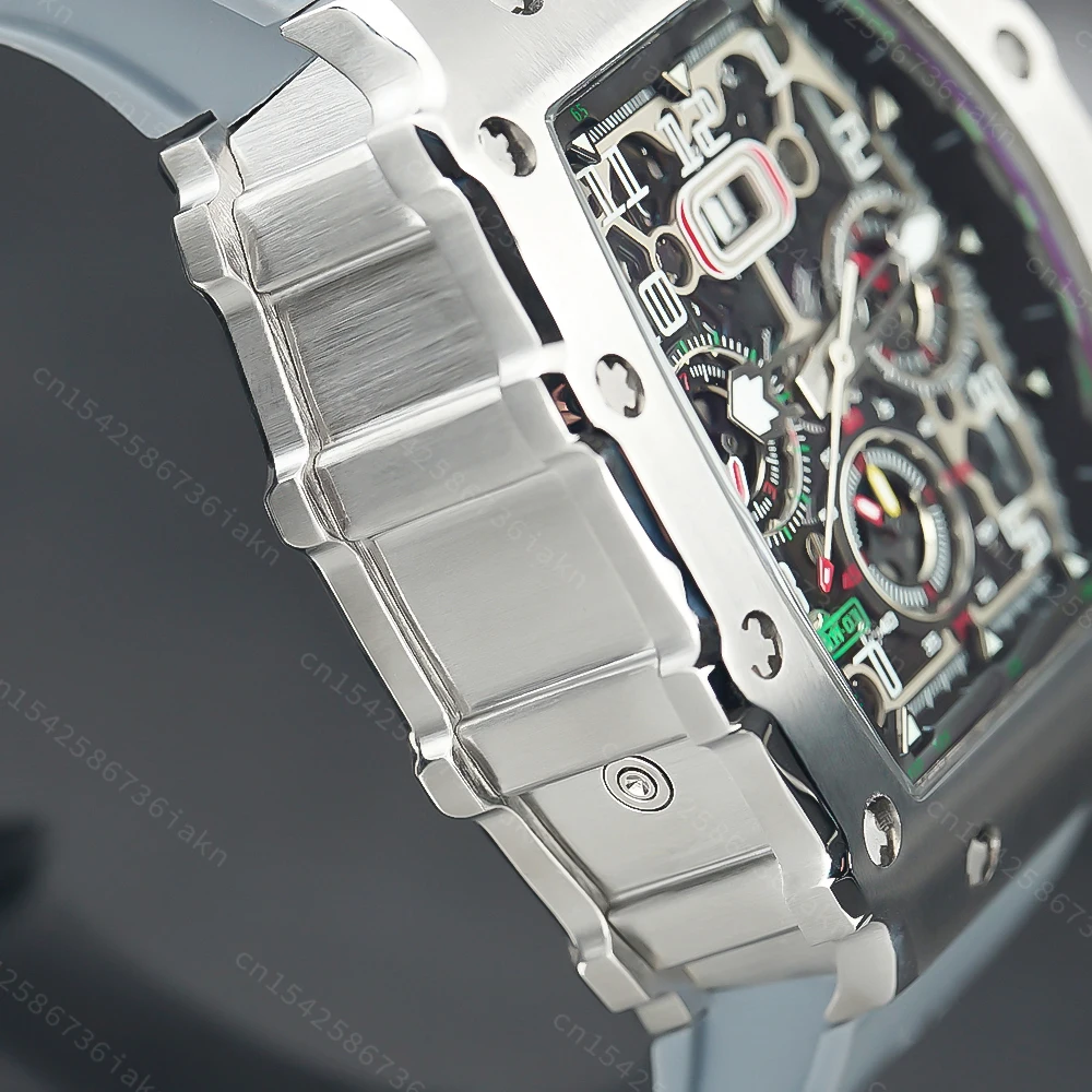 2022 Fashion New Men's Automatic Watch Stainless Steel Material Rubber Strap Sapphire Glass Mirror Casual Sports Waterproof