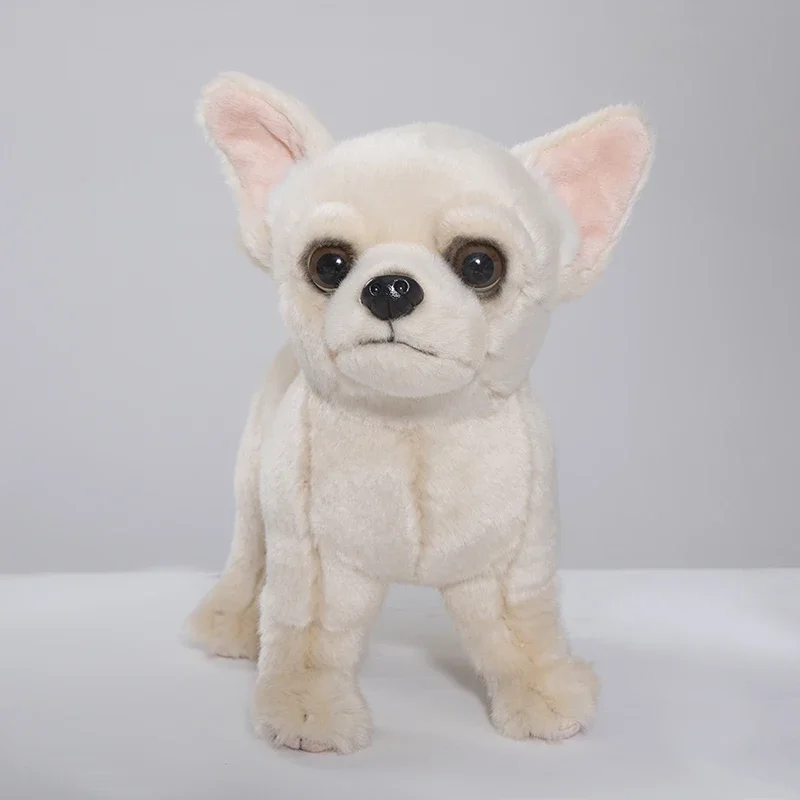 Chihuahua Puppy Kids Toy Standing Kawaii Doll with Big Eyes Birthday Gift For Girls Children Cute Stuffed Animal Sitting Dog Toy winter warm puppy kitten pullover soft fleece dog clothes pet clothes for small dogs chihuahua bulldog apparel sweater for dogs