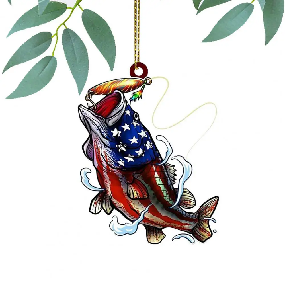 

Sea Ornament Vibrant Acrylic Fish Hanging Ornament Long-lasting Cute Shape Pendant for Festive Tree Decoration Festive Sea