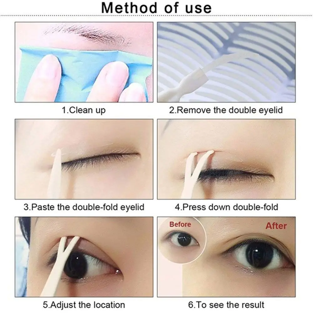 Description Picture 6 of item48pcs/Sheet Invisible Double Eyelid Tape Self-Adhesive Double Eyelid Stickers - Clear and Waterproof Fiber (Slim or Wide)