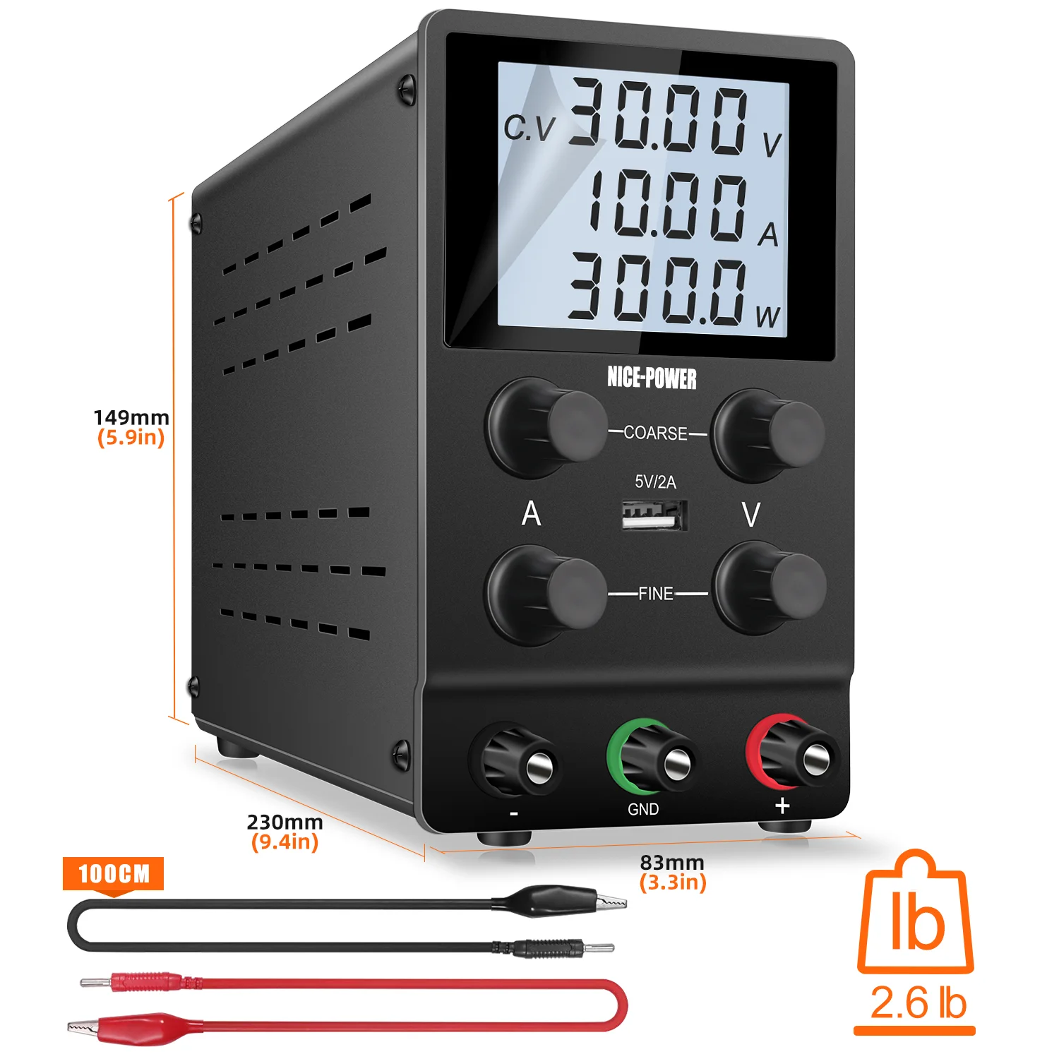 Description Picture 6 of itemLaboratory Adjustable DC Power Supply 30V 10A/5A Digital Lab Bench Power Source Stabilized Power Supply Voltage Regulator 60V5A