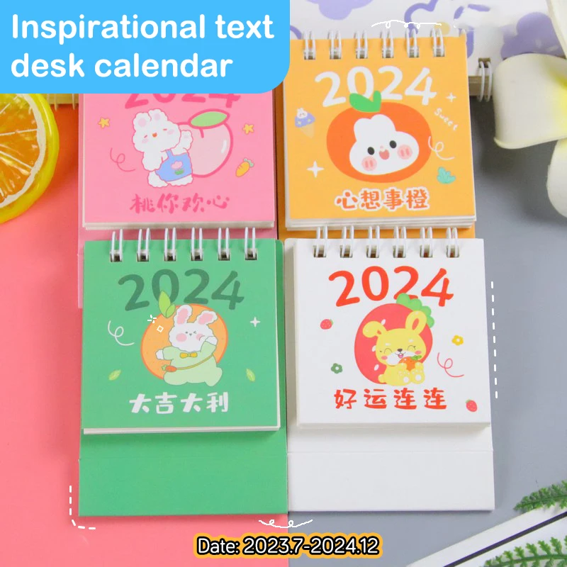 

2024 Mini Desk Calendar Office School Supplies Calendar Desk Calendar Monthly Planner Desk Accessories Decor Record