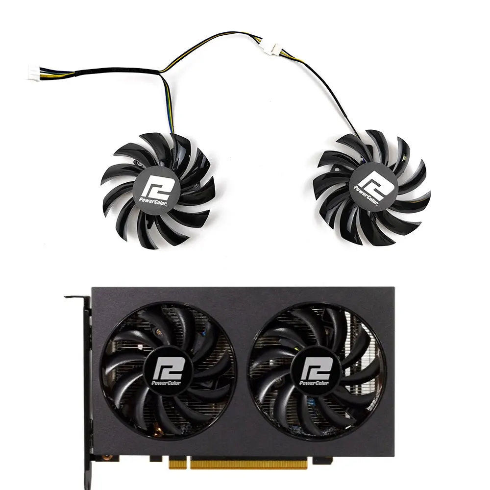 Fai Da Te Nuova Ventola Di Raffreddamento Amd Radeon Rx 6500 Xt Gpu A 4Pin Da 75Mm Per Powercolor Fighter Amd Radeon Rx 6500 Xt 4Gb