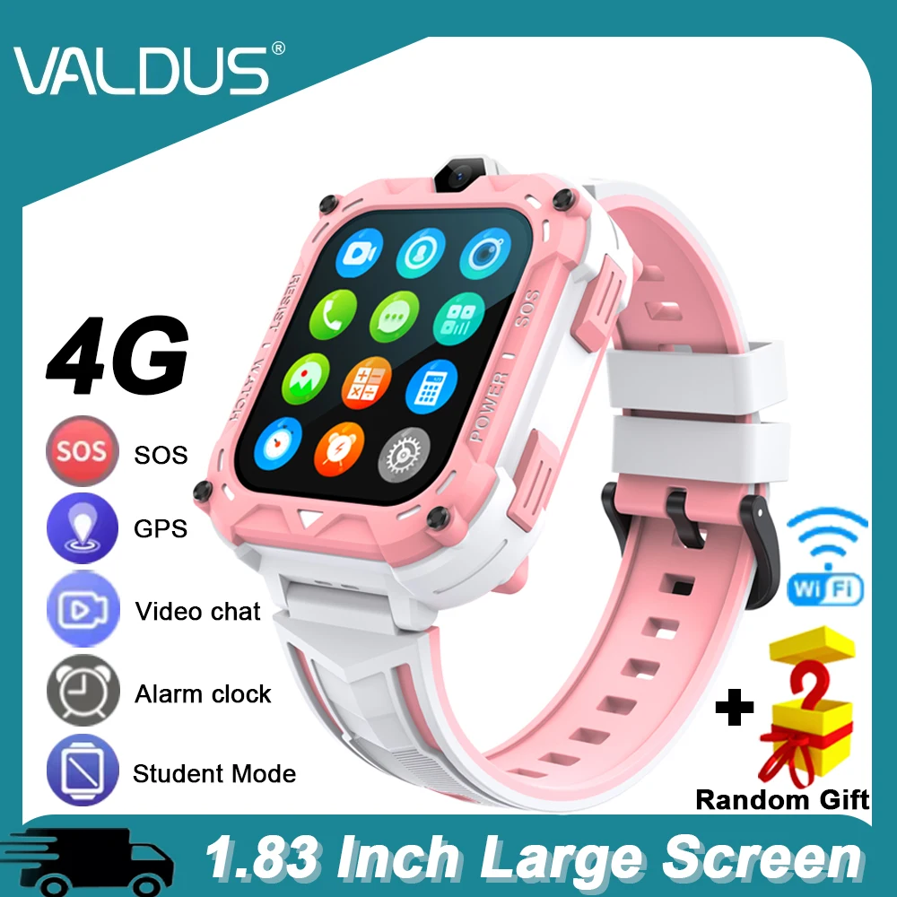 VALDUS 2025 New VK39 4G Children Smartwatch GPS SOS Video Call WIFI SIM Card 0.08Mpix Camera Large Screen 4G Watch For Kids Gift 1