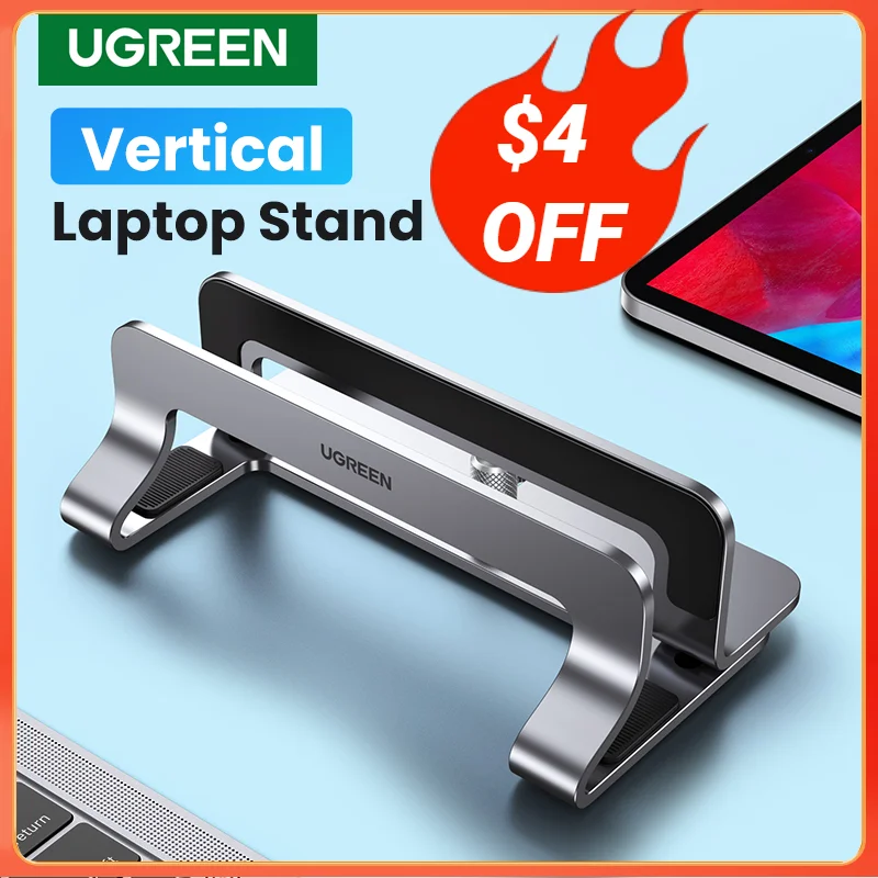  UGREEN Vertical Laptop Stand Holder For MacBook Air Pro Aluminum Foldable Notebook Stand Laptop Support MacBook Pro Tablet Stand 