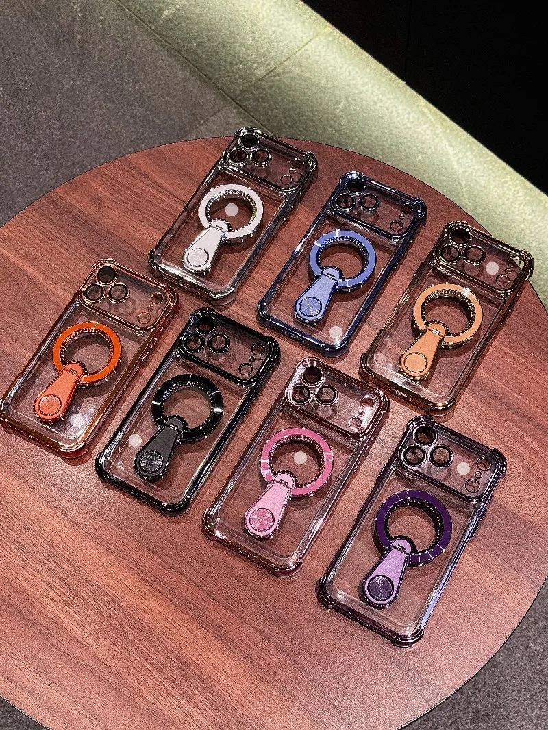 Sleek Transparent Magnetic Stand Holder Shockproof Phone Case